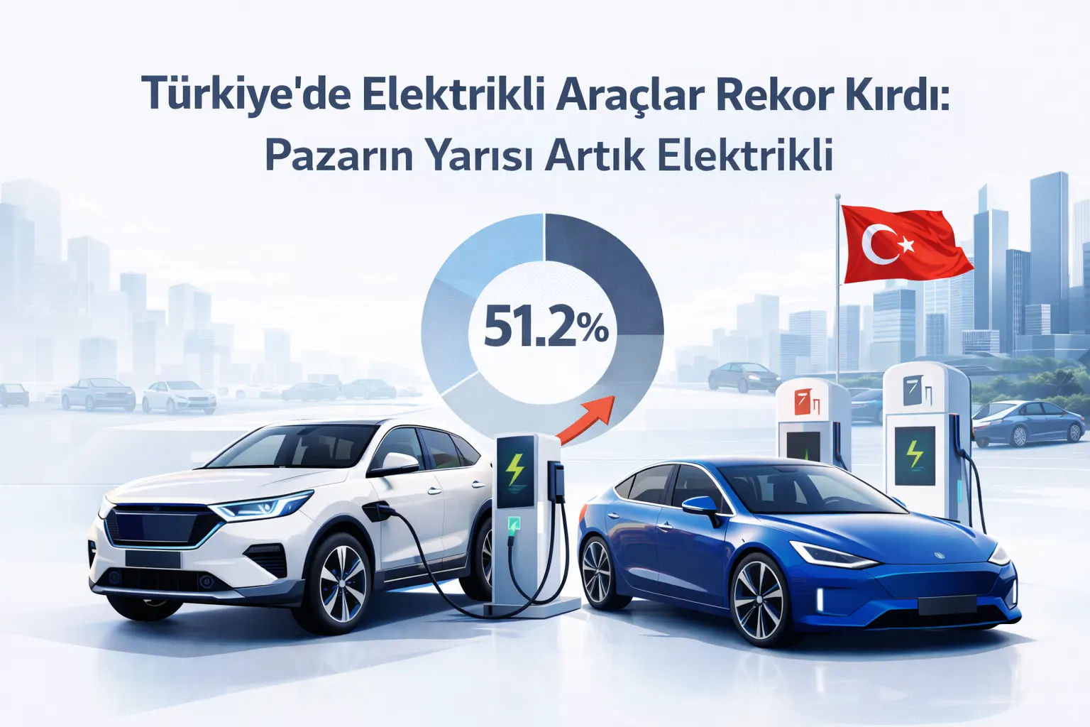 Türkiye’de Elektrikli Araçlar Rekor Kırdı: Pazarın Yarısı Artık Elektrikli
