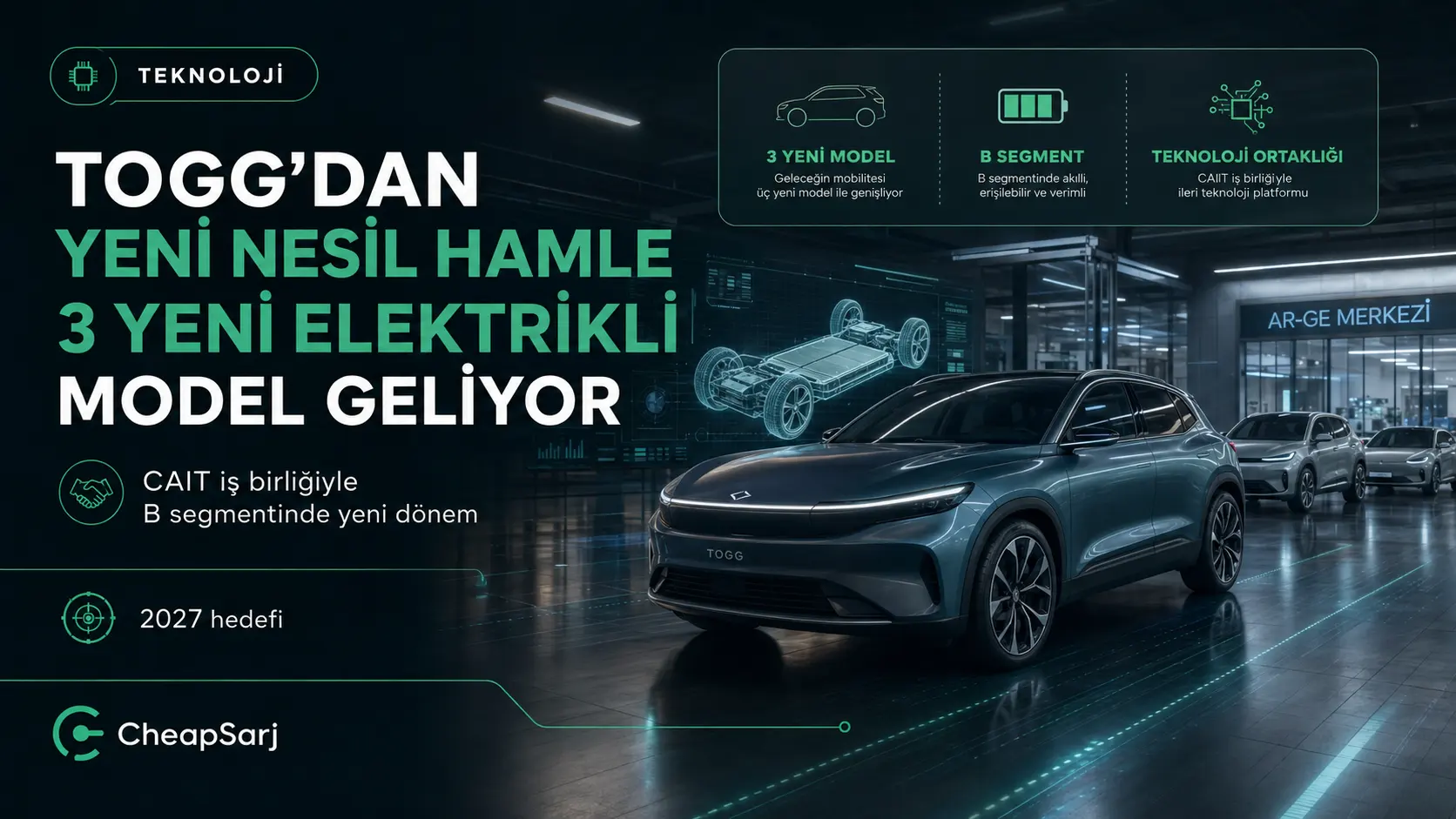 Togg’dan Yeni Nesil Hamle: CATL İştiraki CAIT ile 3 Yeni Elektrikli Model Geliyor