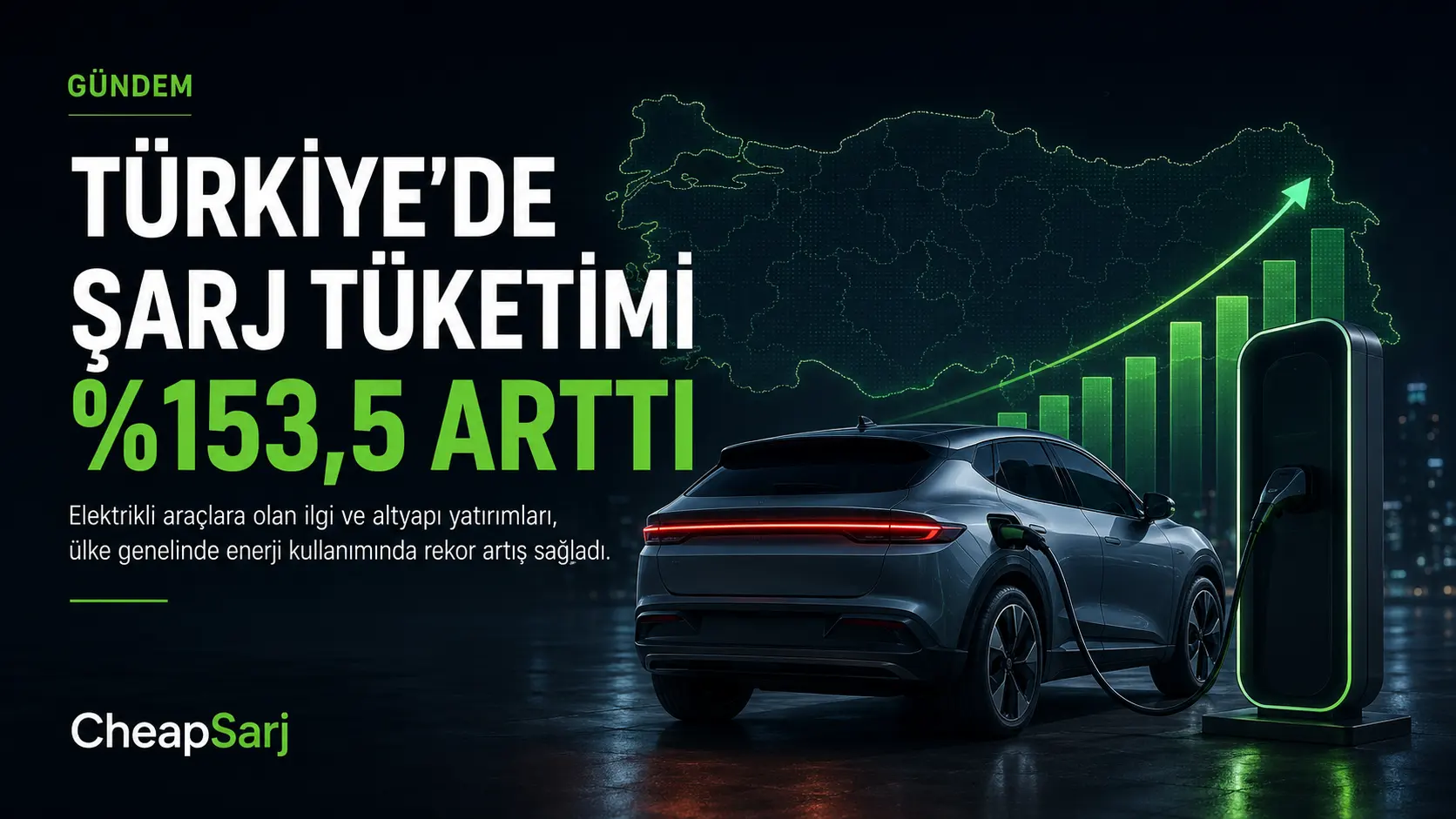 Türkiye'de Elektrikli Araçların Şarj Tüketimi İlk Yarıda Yüzde 153,5 Arttı