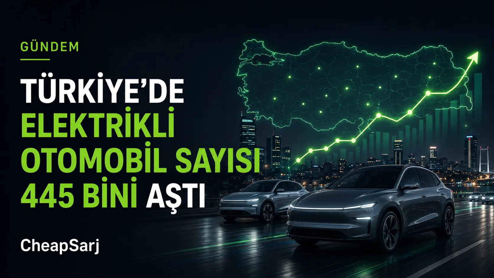 Türkiye'de Elektrikli Otomobil Sayısı 445 Bini Aştı