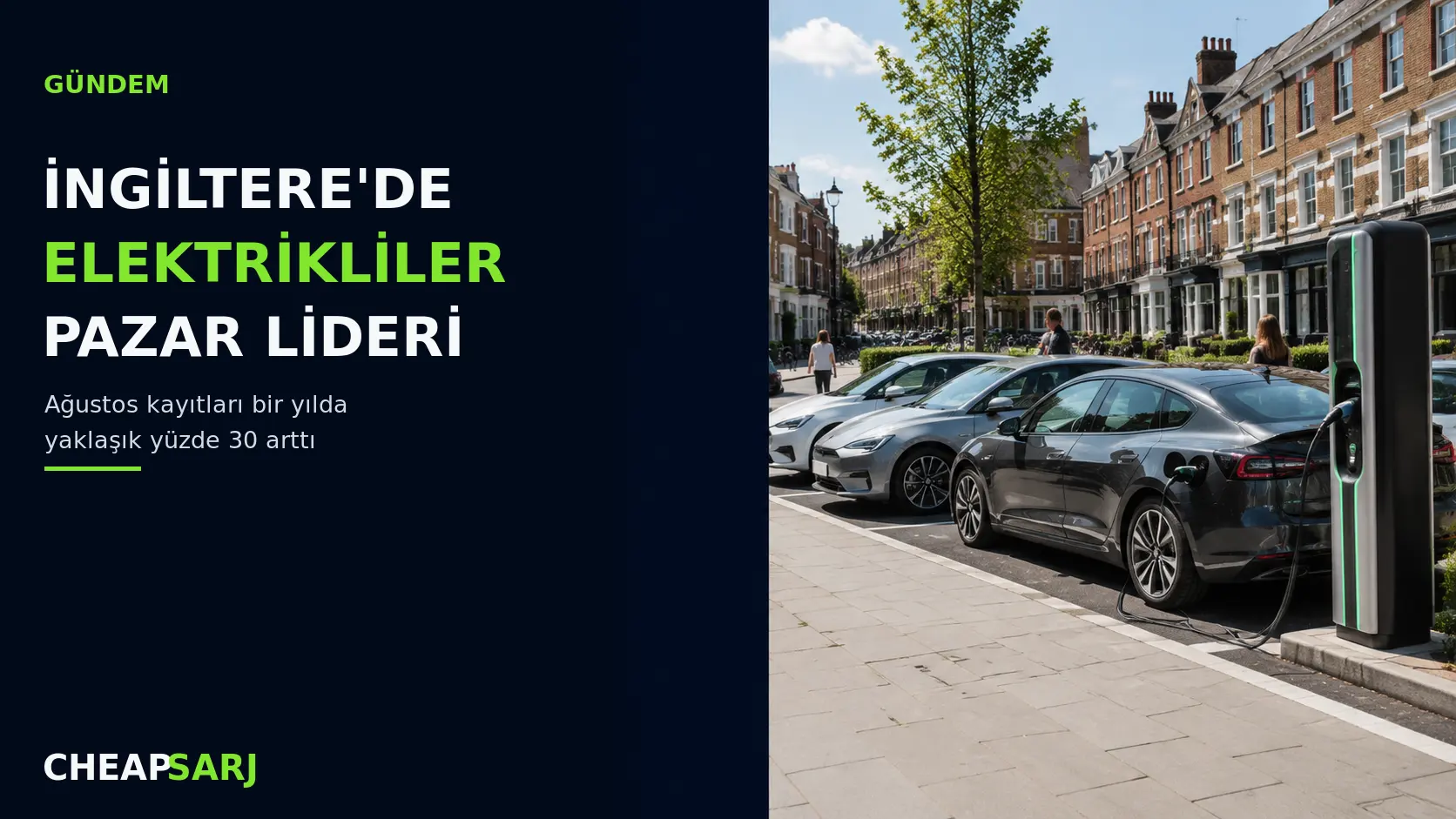 İngiltere'de Ağustos Ayının En Çok Tercih Edilen Otomobili Elektrikli Oldu