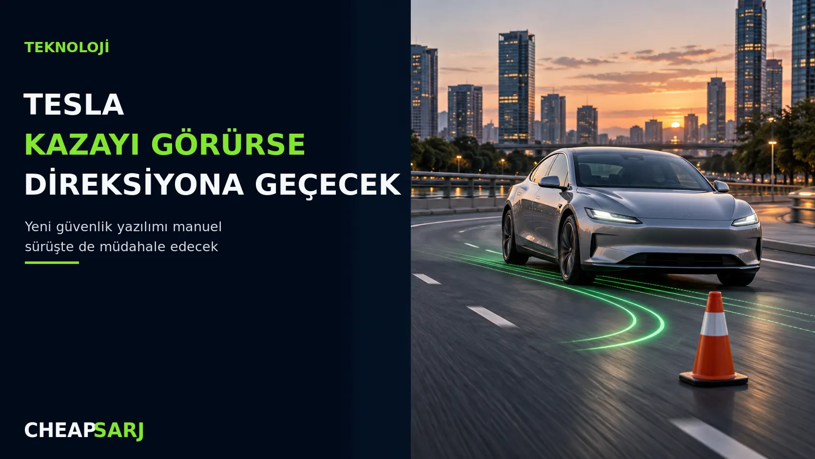 Tesla Manuel Sürüşte Bile Kazadan Kaçınmak İçin Direksiyona Müdahale Edecek