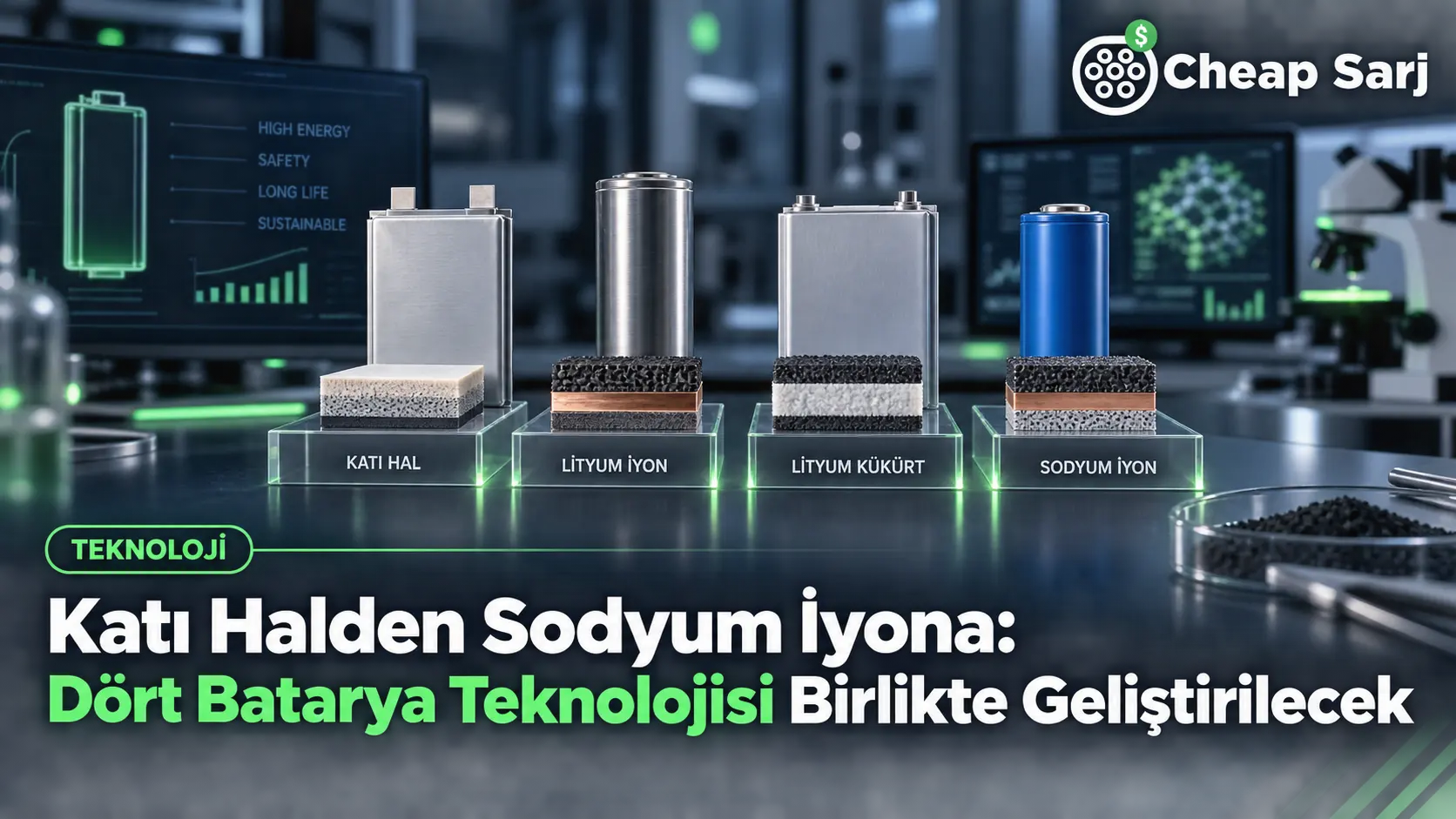Katı Halden Sodyum İyona: Dört Batarya Teknolojisi Birlikte Geliştirilecek