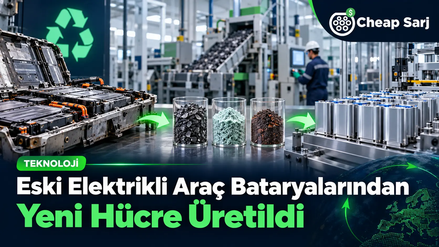 Eski Elektrikli Araç Bataryalarından Yeni Hücre Üretildi